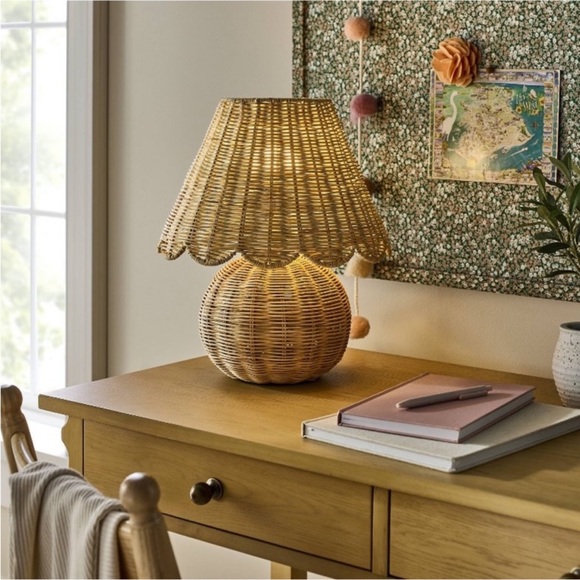 NWT Table Lamp with Woven Base and Woven Shade - Studio McGee - Picture 2 of 3